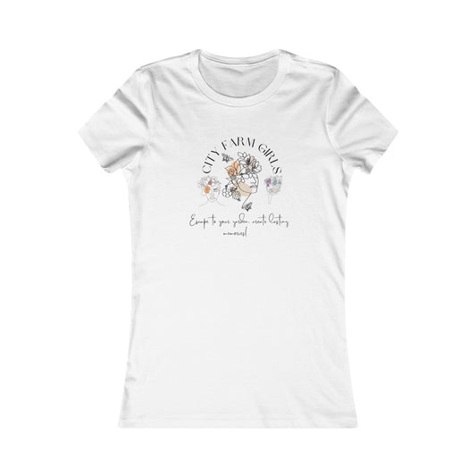 Escape to Your Garden - White Women's Favorite Tee