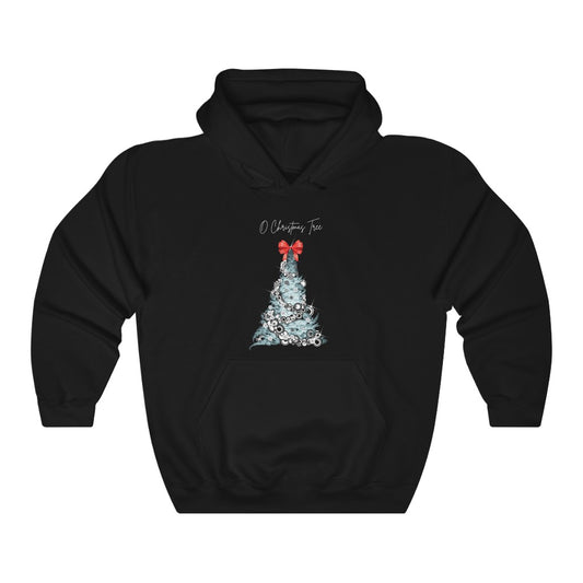 O CHRISTMAS TREE Black Unisex Heavy Blend Hooded Sweatshirt