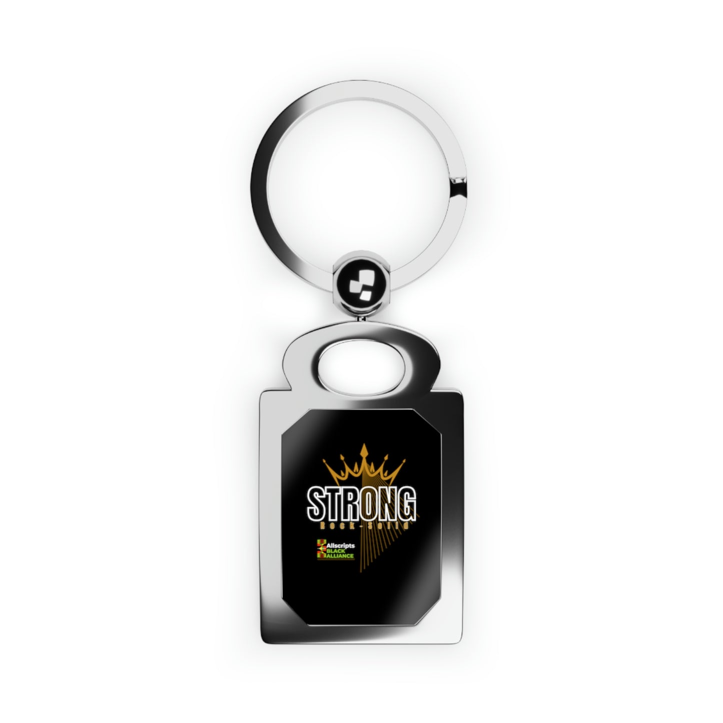 "Strong, Rock Solid", ABA Rectangle Photo Keyring