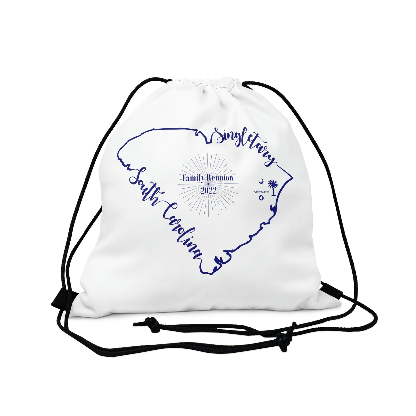 Singletary Family Reunion 2022 White Outdoor Drawstring Bag