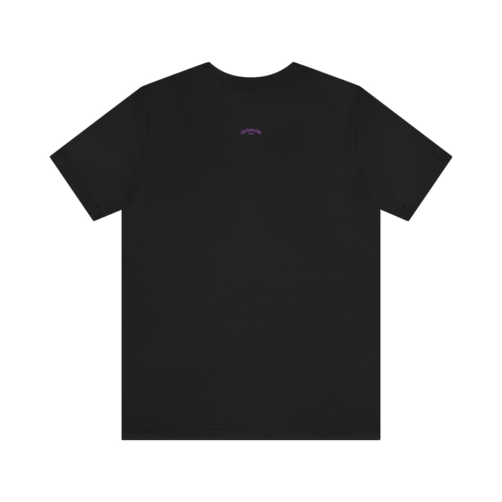 S.H.E. "Successful Hardworking Entrepreneur" Black with Purple Splash Unisex Jersey Short Sleeve Tee