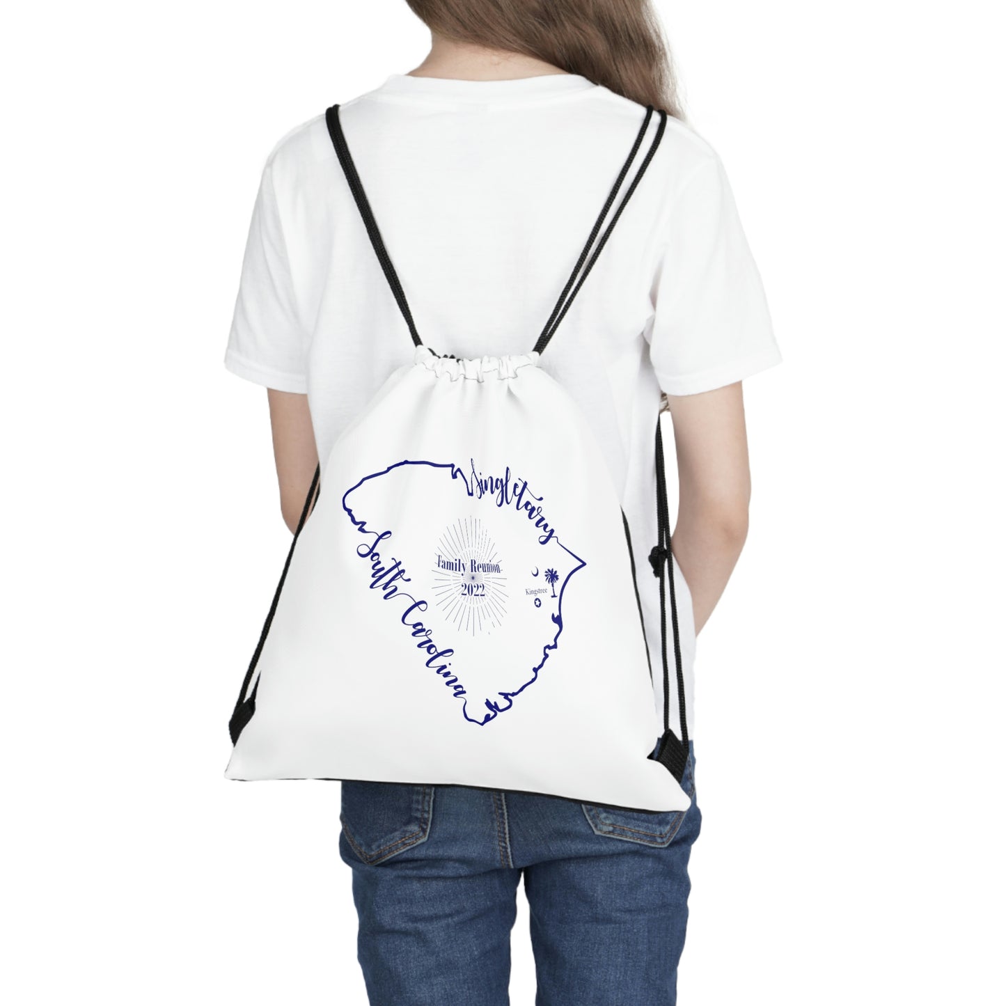 Singletary Family Reunion 2022 White Outdoor Drawstring Bag