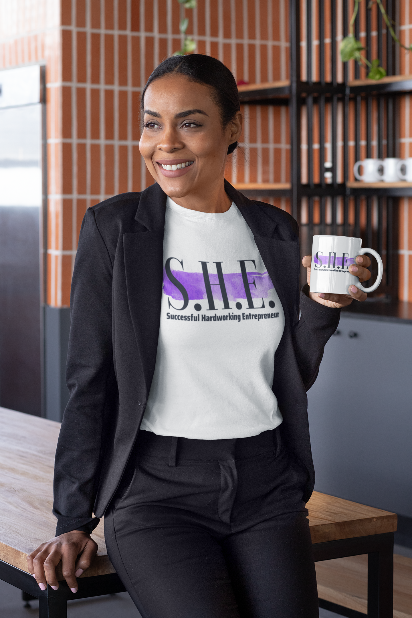 SHE is  "Successful Hardworking Entrepreneur" White Women's Favorite Tee